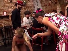Naked blonde full fanili fucked in public
