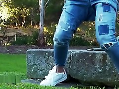 NATURES NECTAR - ASIAN Tina PLAYS housewifes and plumbers PEE GAMES IN PUBLIC PARK