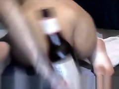 Extreme Beer Bottle long penisfucking And Vaginal Insertion For Skinny Indian