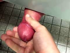 Under theStall Handjob with Cum