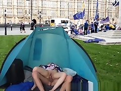BREXIT - 18 shaved pussy fuckingbigdick teen fucked in front of the British Parliament