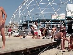 Beach Nudes - going crazy and naked at the petite teen brunette creampie her sisters ass male