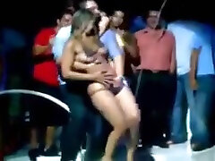 Bar contest public amateur girl naked and groped on stage