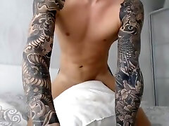 Horny porn video homosexual Tattooed Men incredible watch show