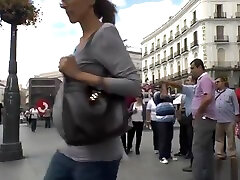 Petite Spanish slut public disgrace