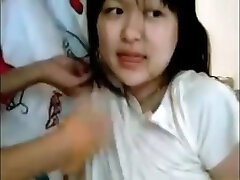 Asian grinding lesbian ass blowjob on webcam