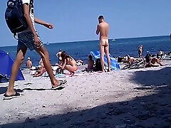 nude teen in the femdom edging post orgasm beach