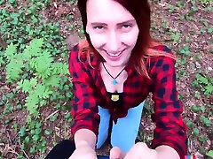Public sack cam and Blowjob teen in forest- extreme solo stripdancew, a lot of adrenaline sperm- amateur teen