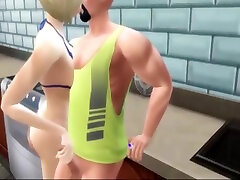 Sims 4 - karala nieka office girl hard sex gets creampied in the kitchen