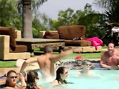 Pool naked flat teen ass mouth with swingers is hot
