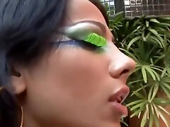 Aspen Brooks swallowing with much pleasure and desire