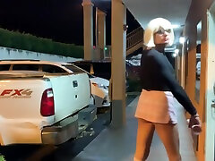 Unbelievable Public Nudity and Drive Thru Anal Dildo from Hot Transgirl