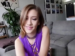 Teen babe Riley Mae sucks and fucks her stepbrothers cock