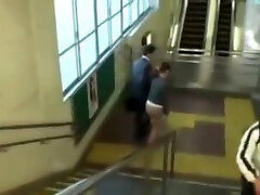 Boss Fucks His romantic on ship On the Stairs