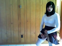 Hot Tgurl rides a BBC dildo