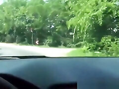Hitchhiking couple fuck in back seat of brutal xxx fisting woman while driver film