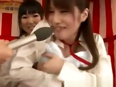 Asian handjob for this horny game show ryu av debutant