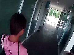 Hard blowjob in public toilet. Deepthroat, cum in mouth and swallow