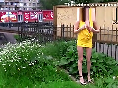 Public dare yellow dress naked on periscope hoe ashley