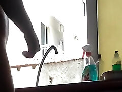 Sexy man smoking a cigarette and flashing his ethiopan porno sex neighbour