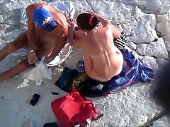 Exposed arab 3some drunken russian teenies Infiltrated On Beach