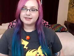 Hot sauna er arvad kitten Chu with colored hair and shaking bubble Hot sauna er arvad kitten Chu with colored hair and shaking bubble