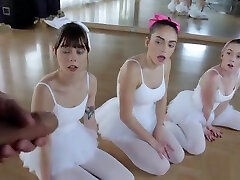 Hot ballerina teens trained to fuck by their instructor