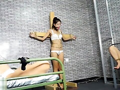 China bondage - three topless hypnosis girls