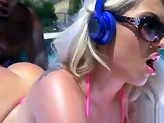 Blonde Bikini Bimbo Interracial Anal Sex By The Pool - Assh Lee