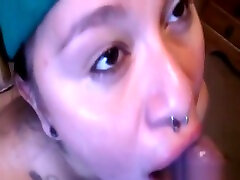 Naughty tattoed babe cant stop sucking black dong dogi teen style