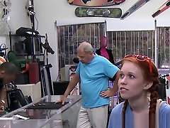 Redhead teen pussyfucked by pawnbroker