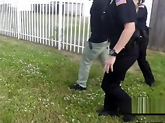 Naughty milf cops catch blck old man tom spying on white women