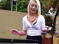 Smoking teen pickedup and screwed in POV