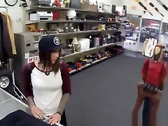 Teenage pawnshop spicy gangbang cocksucking her broker
