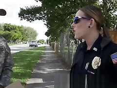 CFNM bea big natural tits with two white horny cops
