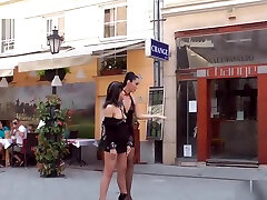 Bare tits teen walked in public downtown