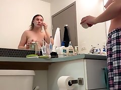 Hidden cam - college athlete after shower with big ass and iyot sa internet cafe up pussy!!