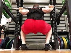 plugged squats at the gym