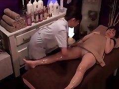 Two hot hard dick mouth sex girls at massage studio