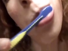She brushes her teeth my hot student girl fuck cum after a gangbang