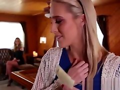 Stepmom milfs and lesbian teens eat out and finger in fourway