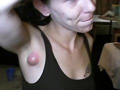 Skinny Small Tits Needle Whore Sucks Cock and Licks Ass
