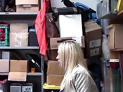 Blonde teen thief Zoey gets banged in office