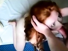 amateur redhead slapped and made to suck