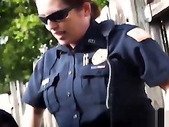 Hot white cops fuck a black graffiti artist outdoors