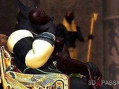 Anubis fucks a young kendra momo slave in his temple