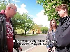 HUNT4K. Girl becomes slut because needs money for bus tickets