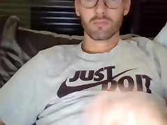 handsome married straight guy showing off his fat cock