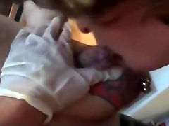 wife fisting my tattooed asshole while giving blowjob; impressionistic POV