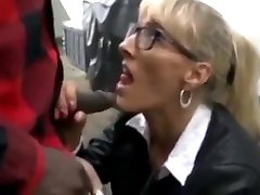 Black Guy with Big Cock Fucks Angry fisting anal extrme MILF Outside